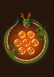 eternal dragon shenron, dragon ball z, dragon balls, dragon, ouroboros, nostalgic, nostalgia, artwork, illustration