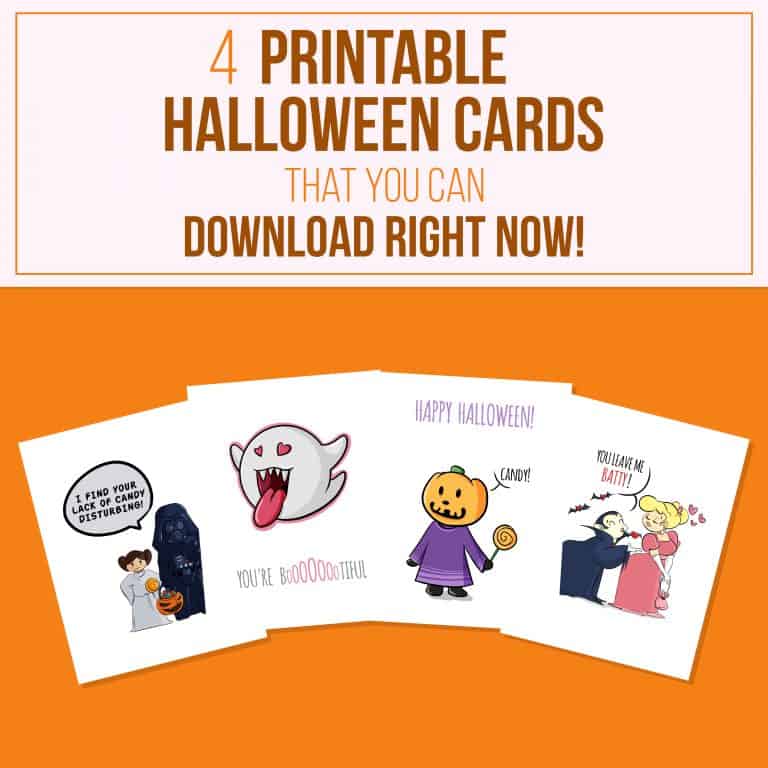 4 Printable Halloween Cards to Download Right Now!