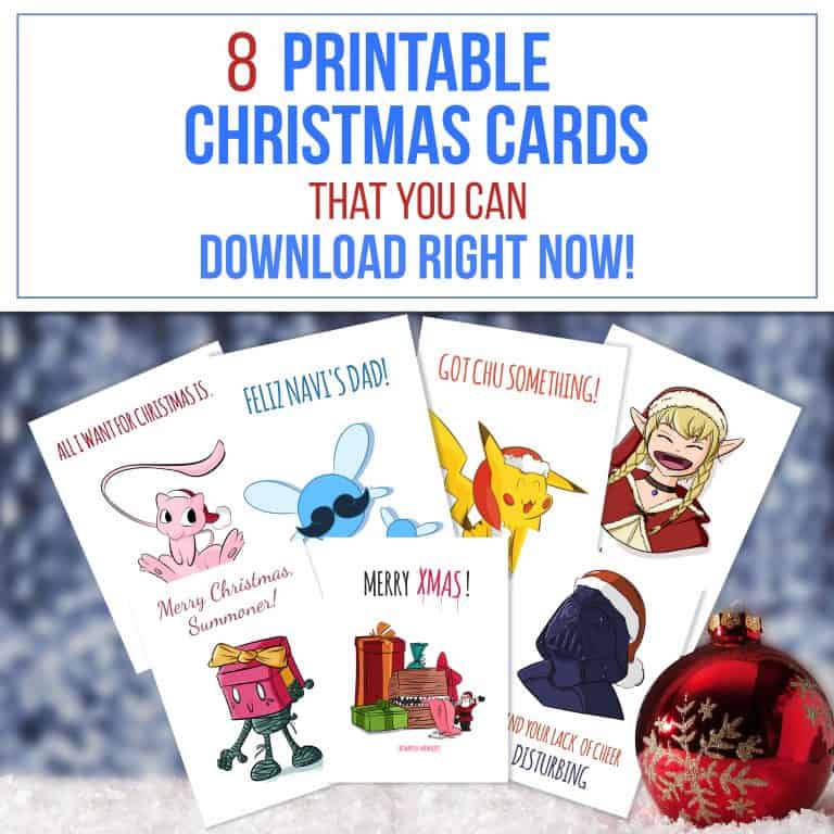 8 Printable Christmas Cards that you can Download Right Now!