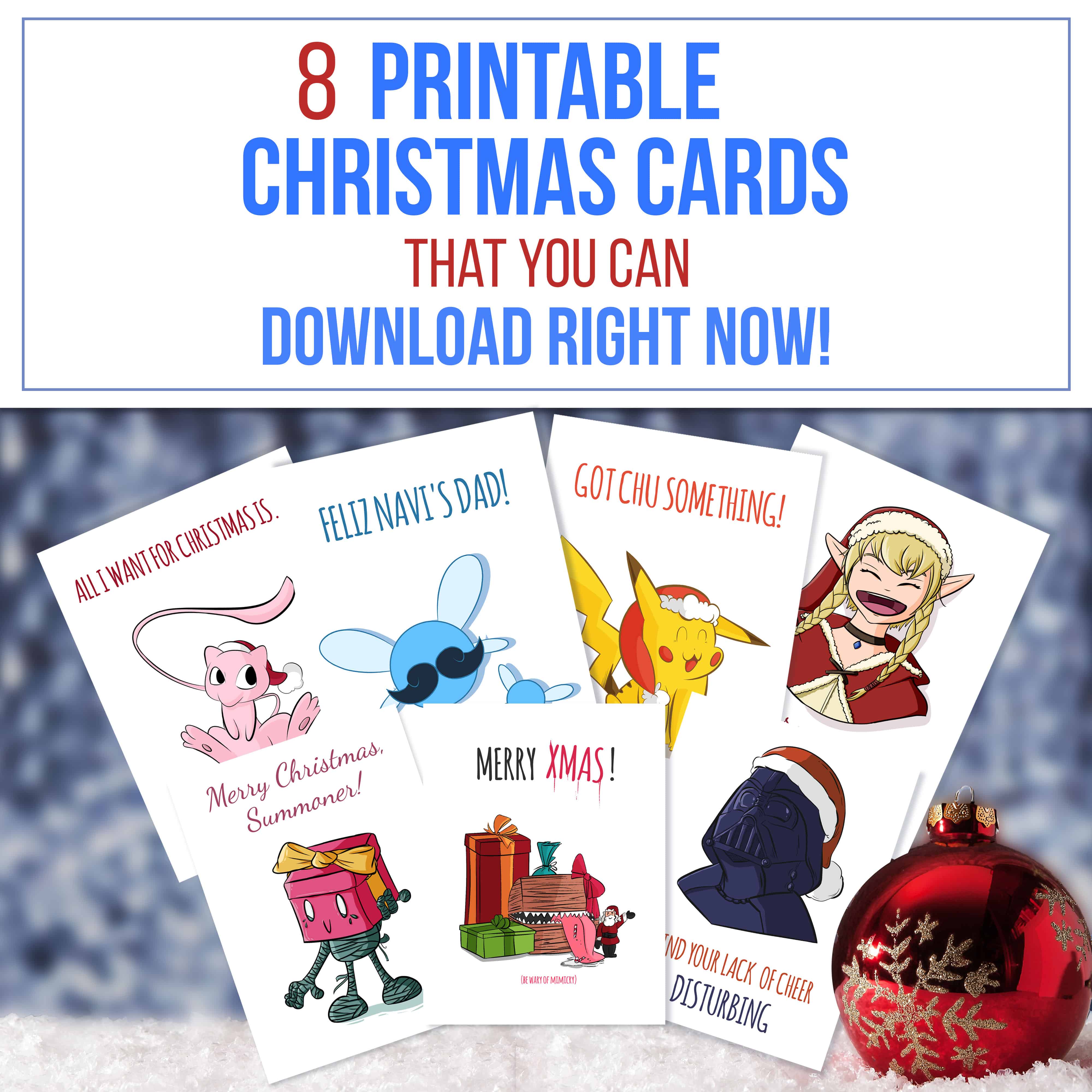 8 Printable Christmas Cards That You Can Download Right NOW!