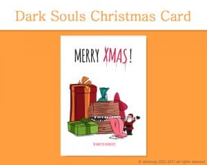 Dark Souls Printable Christmas Card, and 7 more on Etsy! by Don Corgi ("Be Wary of Mimicry!")