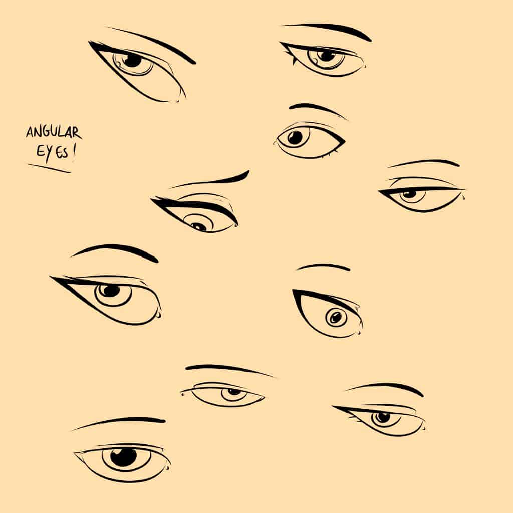 How to Draw Eyes - Drawing Angular Eyes by Don Corgi