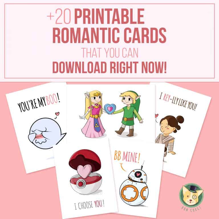 20+ Printable Valentine Cards that you can Download Right Now! by Don Corgi on Etsy