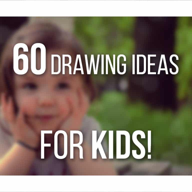 60 Drawing Ideas for Kids, from toddlers to teens, check out some ideas and drawing prompts to encourage drawing!