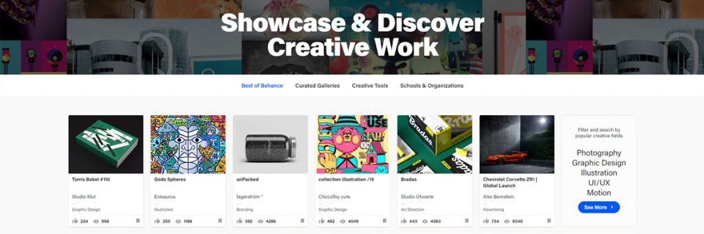Either if you have another portfolio website or not, you should have a Behance account for the community aspect!
