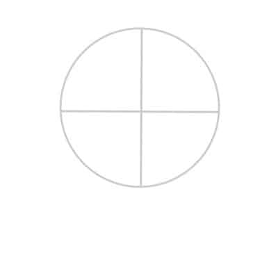 Start by drawing a circle when drawing a face.