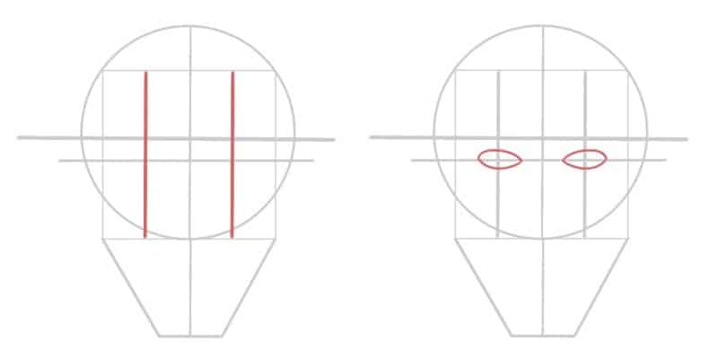 Here's how you find the position of the eyes when drawing a face