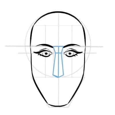 Drawing the nose is easy! Here's how you can do it.