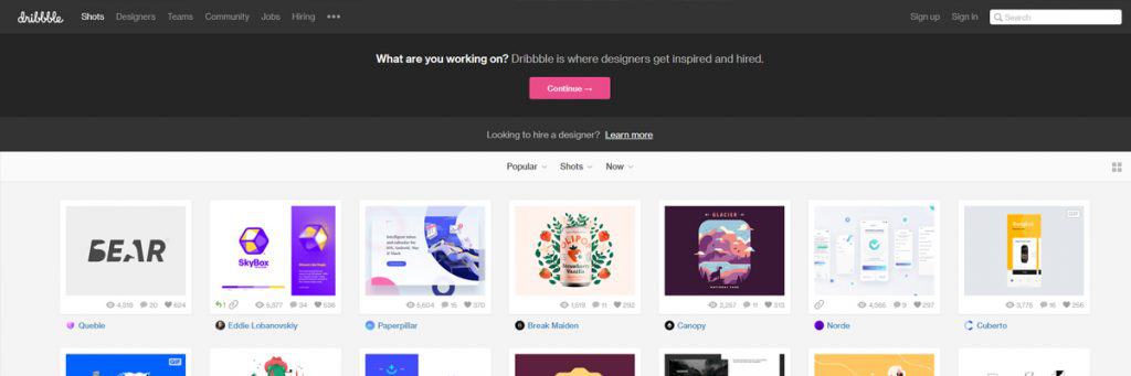Dribble is one of those portfolio art communities that you should check out even if you have another website!