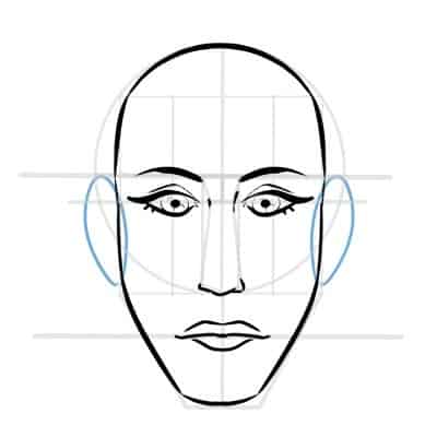 The ears are easy to locate when drawing the face, here's how.