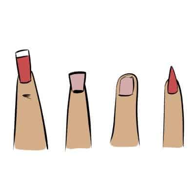 There are many ways to draw fingernails, here are a few!