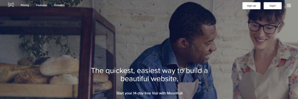 Moonfruit is a decent paid option to build your website, but beware of the ads!
