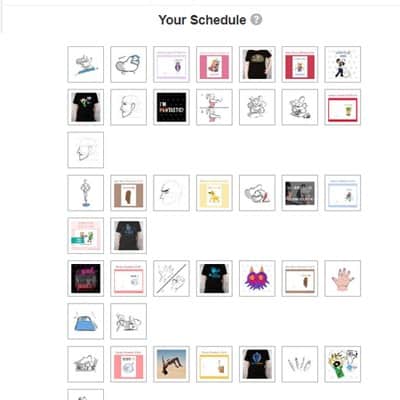 Tailwind is amazing to queue your posts on Pinterest for months to come. Here's an example of my schedule.