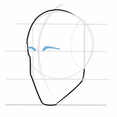 start working the main lines of the head and face.
