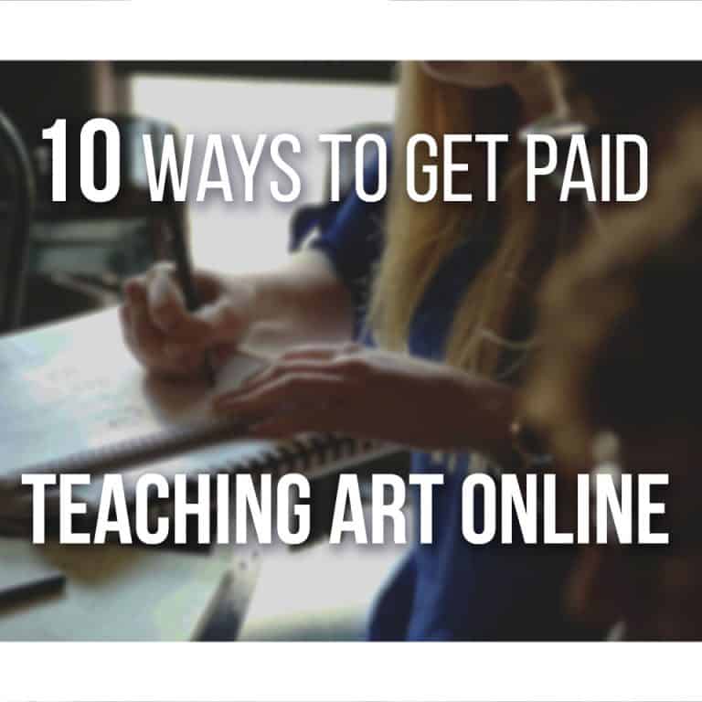 10 Ways To Get Paid Teaching Art Online - Use websites like Skillshare, Udemy and even Youtube to get paid by teaching art online!