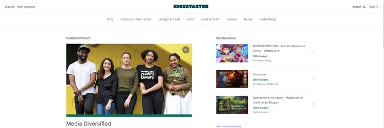 Kickstarter is one of the most popular crowdfunding platform that can help you get paid to teach art online.