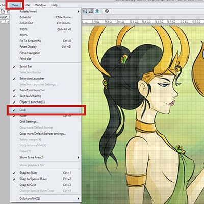 Creating a Grid in Clip Studio Paint is pretty straightforward, here are the steps to show the grid!