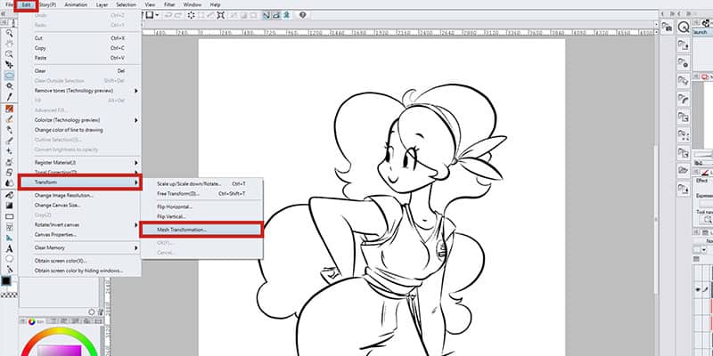 How to use Mesh Transformation in Clip Studio Paint very easily!