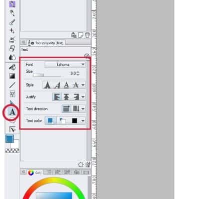 clip studio paint add border to text