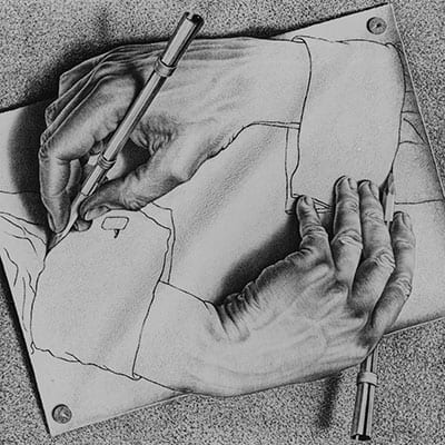 Drawing Hands by E.C.Esher