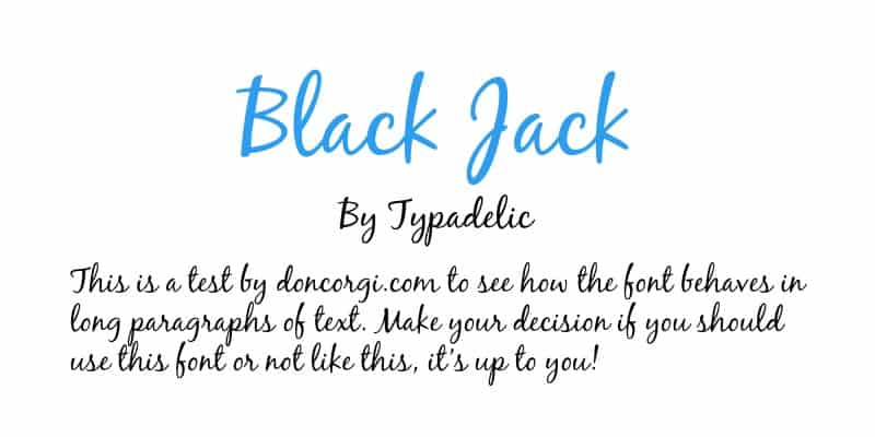 Black Jack Font Free by Typadelic » Font Squirrel