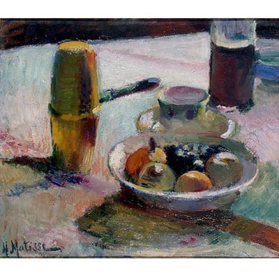 Still life by Henri Matisse, titled - Fruit and Coffeepot