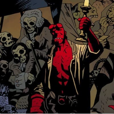 Here's an example of a specific cartoon drawing style by mike mignola!
