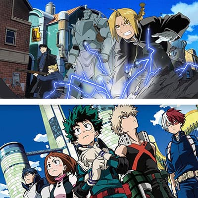 A modern look at anime, featuring Fullmetal Alchemist Brotherhood and My Hero Academia