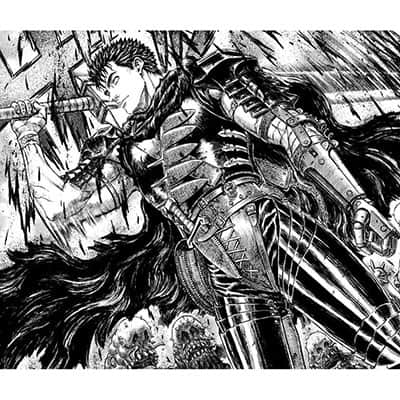 The very detailed art style of Berserk.