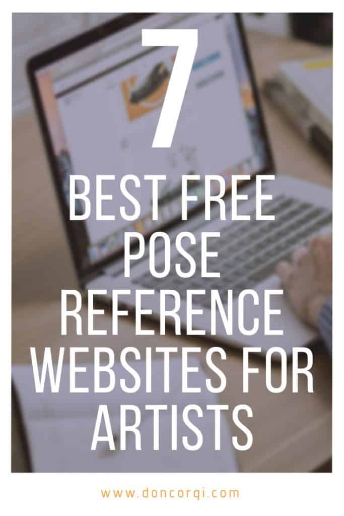 7 best free pose reference websites for artists - pinterest cover