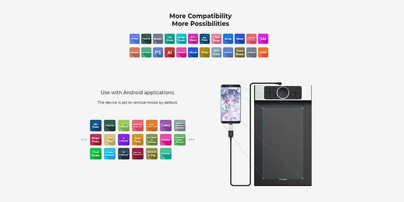 compatible drawing software for the deco pro mw, both in mobile and on the PC