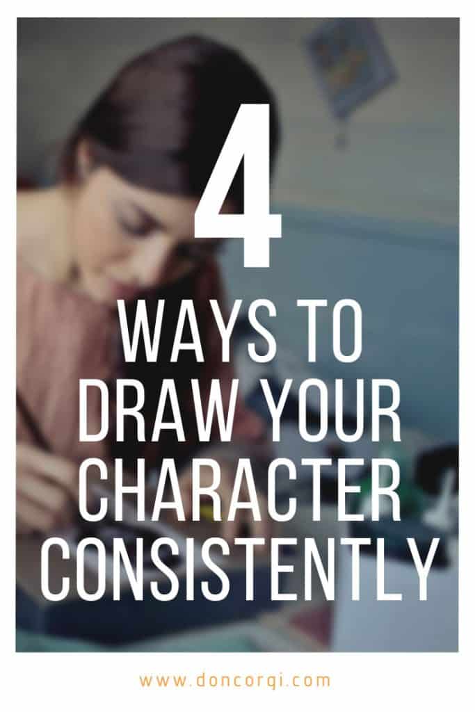 4 ways to draw your character consistently, pinterest cover