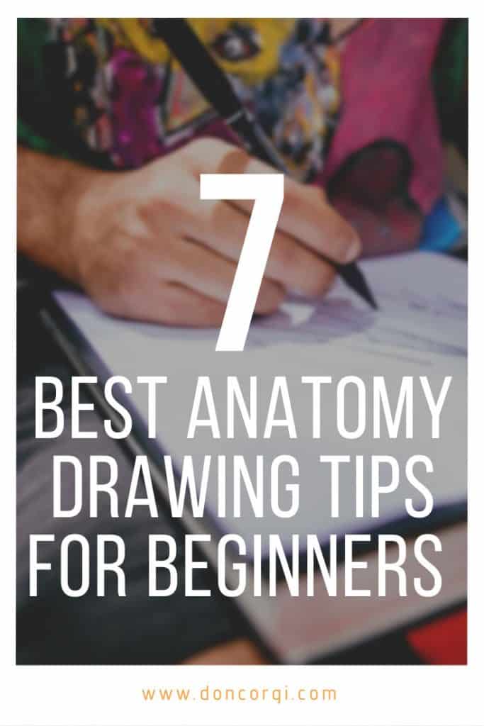 pinterest cover for the 7 best anatomy drawing tips for beginners
