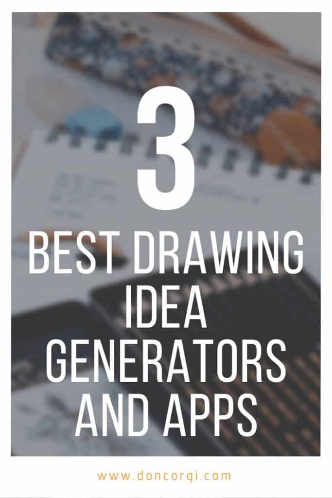 pinterest cover for the 3 best drawing idea generators and apps