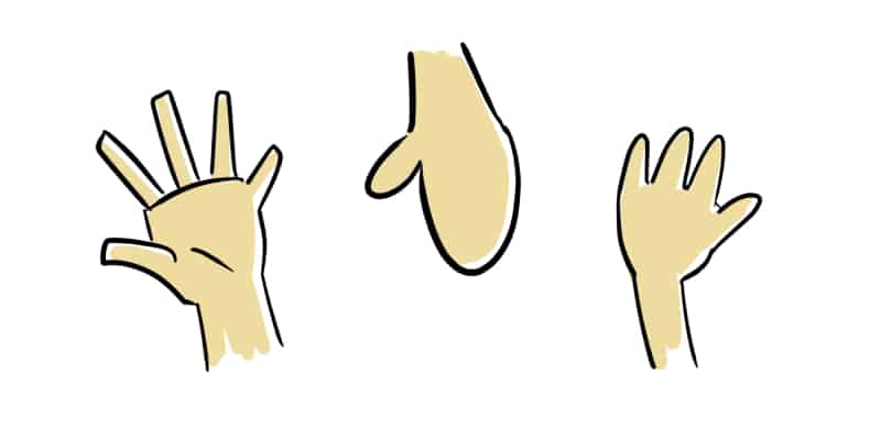 different hand styles, a great drawing hands tip