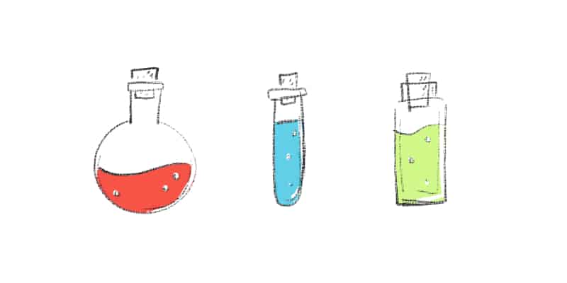 drawings of different potion bottles, a great cute drawing idea