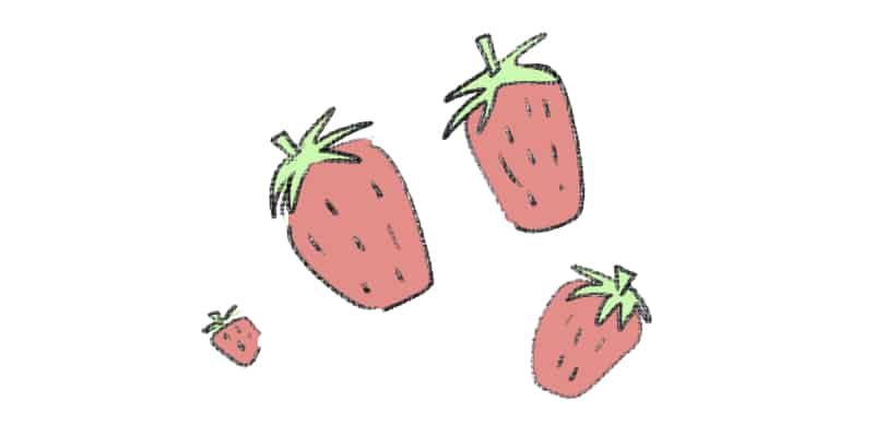 drawings of strawberries, drawing idea