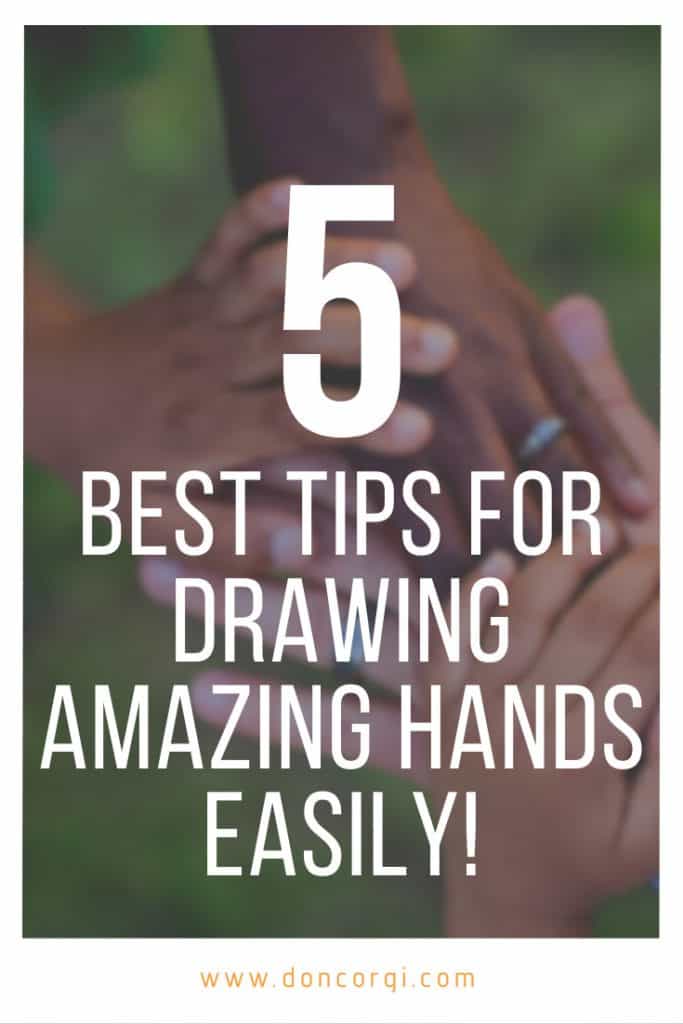 best tips for drawing hands, pinterest cover