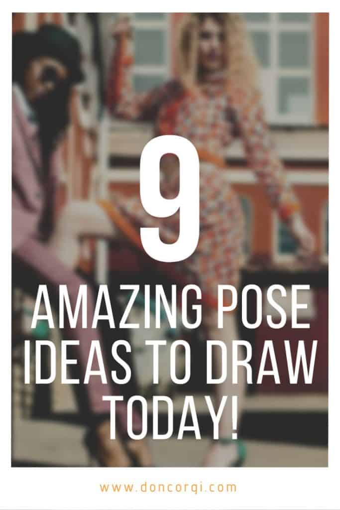 amazing pose ideas to draw today, pinterest cover