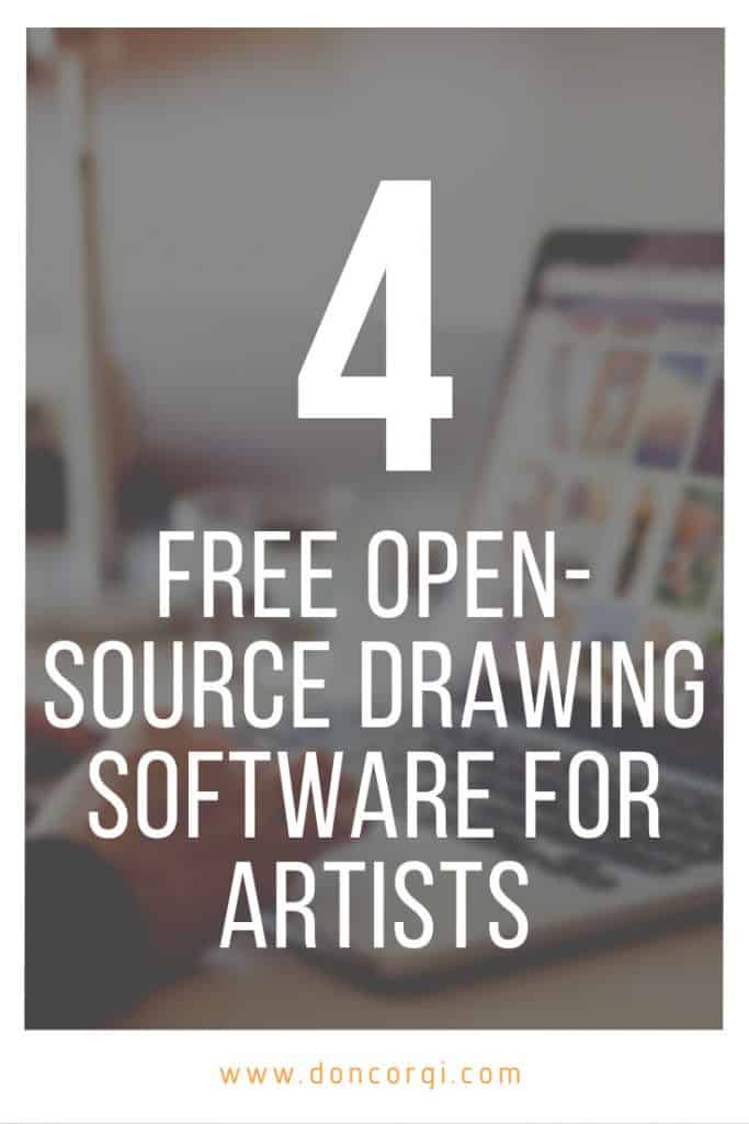 pinterest cover for 4 free open source drawing software for artists