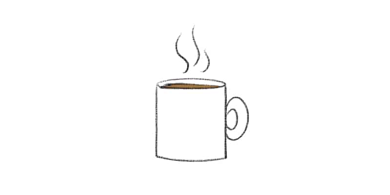 cute drawing of a cup of coffee
