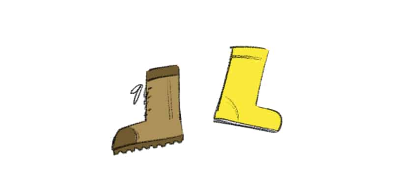 cute drawing idea of a pair of boots