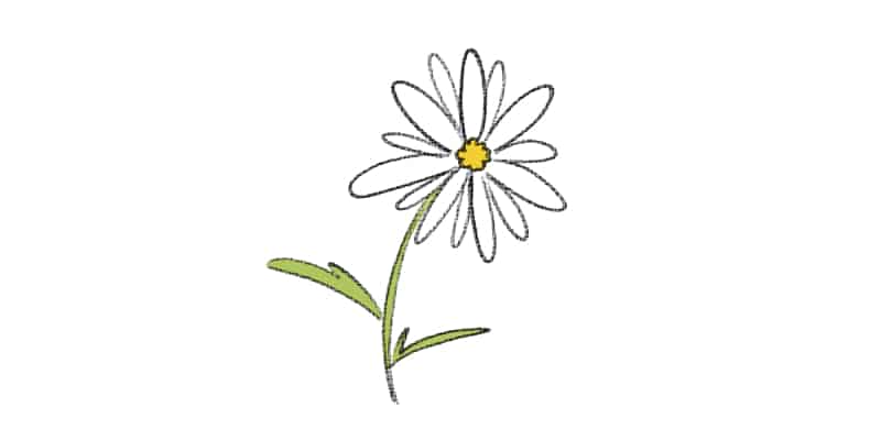 easy and simple drawing of a flower