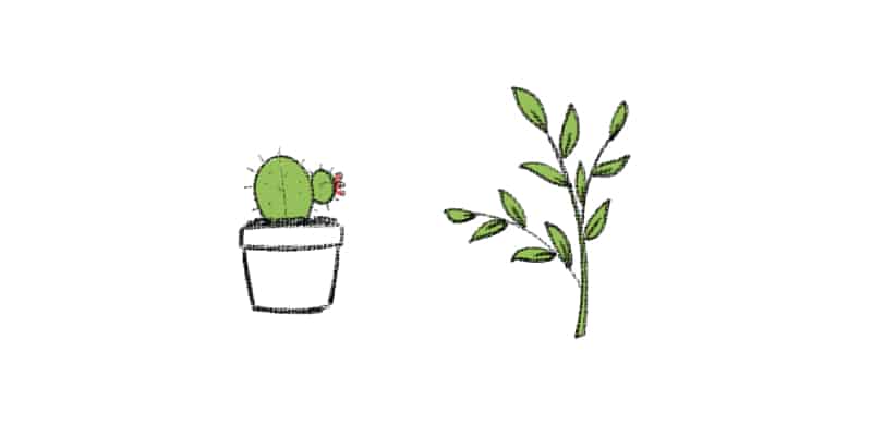 simple and easy plant drawings