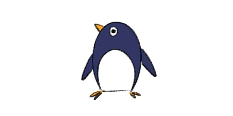 cute and easy drawing idea of a penguin
