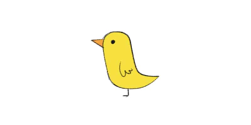 a cute little yellow bird drawing