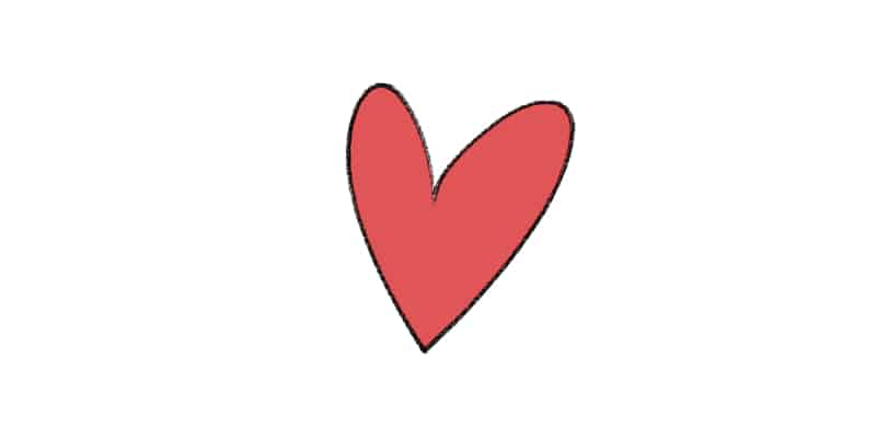 a simple and cute heart drawing