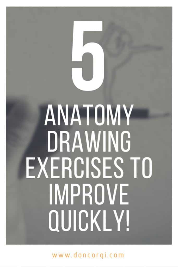 5 anatomy drawing exercises to improve quickly, pinterest cover