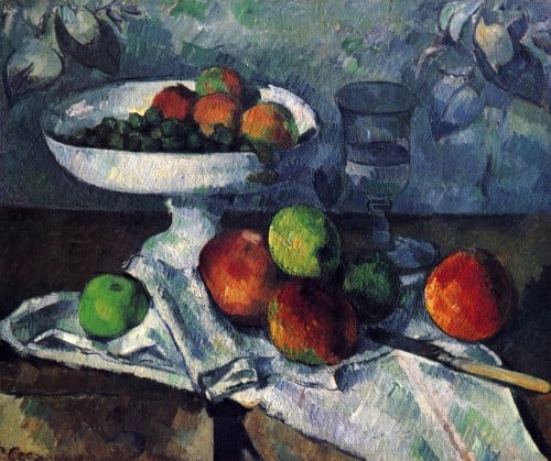 "Compotier, verre et pommes" by Paul Cézanne