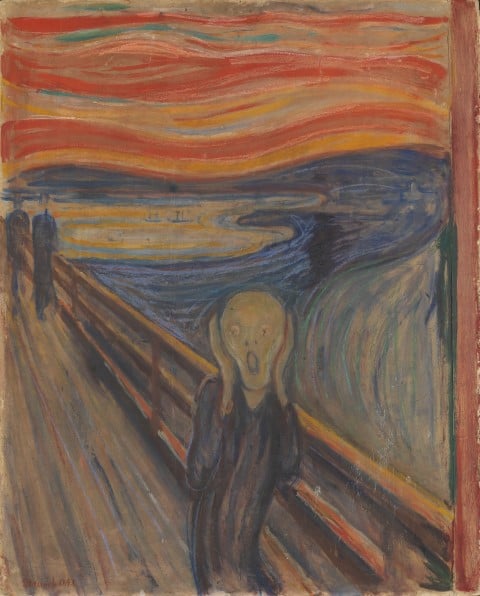 Edvard Munch, 1893, The Scream, oil, tempera and pastel on cardboard, National Gallery of Norway